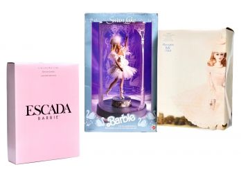 Collection Of Barbie Dolls - Escada Limited Edition, Musical Swan Lake 1991 And Plantation Bell 1964