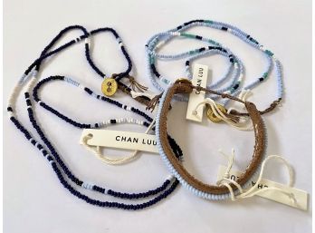 NWT Designer Chan Luu Lot Of 3 Blue Group 2 Necklaces & 1 Bracelet Ethical Fashion International Kenya