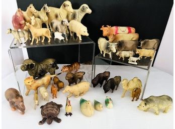 Vintage Lot Of 39 Assorted Celluloid Animals