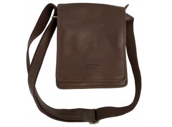 Katana Paris France Dark Brown Leather Cross Body Bag 10.5 In. L X 9 In. W. ( READ Description)