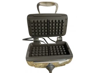 All Clad Electric Stainless Steel Waffler 2 Square Belgium Waffle Maker 6061 Tested & Working