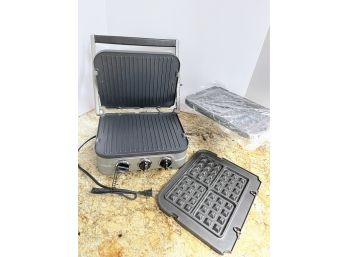 Griddler By Cuisinart Model GR-4N(TK) Plus Waffle Grids Clean Lightly Used Excellent Condition