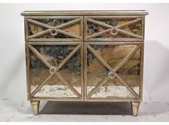 Regency Style Mercury Glass Cabinet