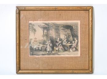 Antique Engraving Chinese Ladies Scene Drawn By Thomas Allom (English, 1804-1872)