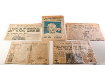 Historical Newspapers, Including 1918 World War I Headlines