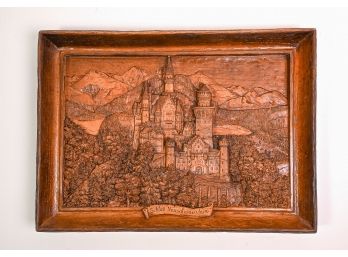 Intricate Wood Carving Of Neuschwanstein Castle, Germany