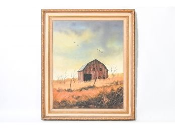 Huge Original Barn Painting On Canvas