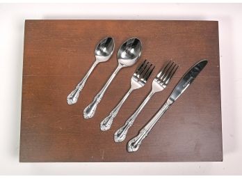 Collection Of New Salem Stainless Flatware For Eight