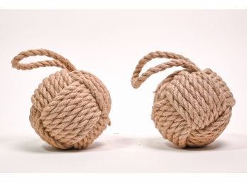 Pair Of Nautical Rope Doorstops