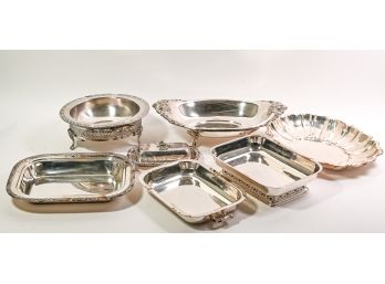 Collection Of Silver Plate Serving Ware