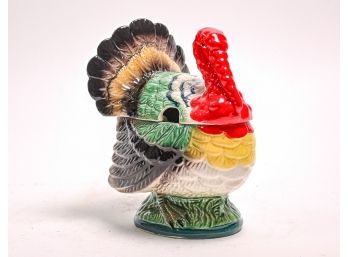 Majolica Turkey Form Gravy Boat