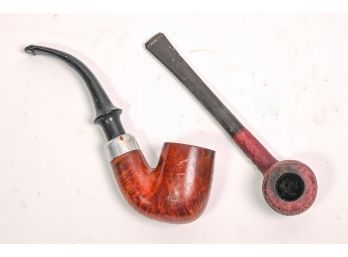 Pair Of Burlwood Tobacco Pipes