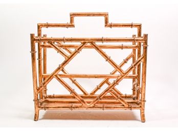 Gold Painted Magazine Rack