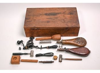 Collection Of Wooden Handled Tools