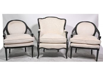 Trio Of Fauteuil Style Chairs