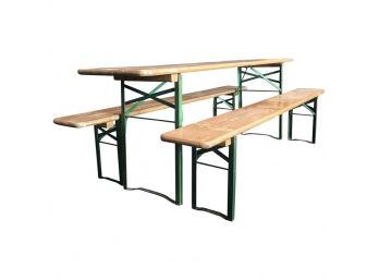 Augustiner Brau Narrow Folding Brewery Table And Benches