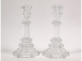 Pair Of Tiffany & Co. Crystal Candlesticks