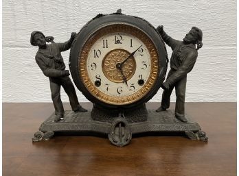 Antique Gilbert Figural Sailor Mantle Clock