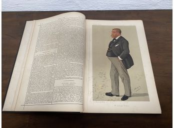 1891 Vanity Fair Magazine Bound Book With Color Plates  -Spy & More