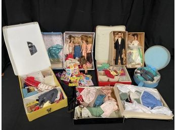 Large Group Of Vintage Barbie , Ken & Other Doll Items