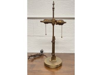 Beautiful Antique Brass Double Socket Arrow Lamp