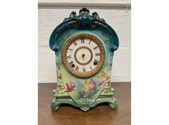 Antique Royal Bonn Germany Porcelain Mantle Clock