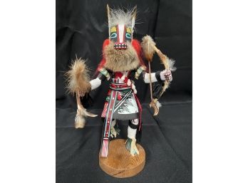 Vintage Native American 'Badger' Kachina Doll  - Signed -