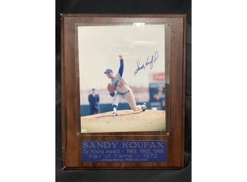 Vintage Autographed Sandy Koufax Photo W / COA