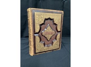 Antique 1873 Large Leather  Bound Bible New Haven , CT