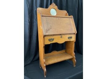 Antique Oak Larkin Style Drop Front Desk