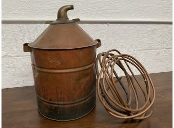 Antique Solid Copper Moonshine Still