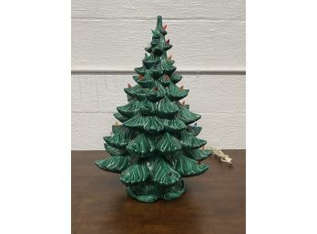 Large Vintage Ceramic Light Up Christmas Tree