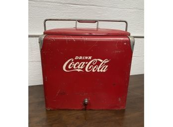 Vintage Coca Cola Metal Cooler