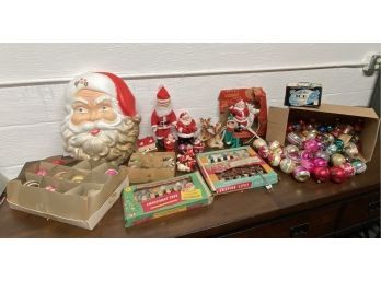 Large Group Of Vintage Christmas Decorations & Ornaments