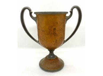 Antique Reed & Barton Copper Clad Willowsbrook Cup Trophy For 1907 Hare & Hound Race