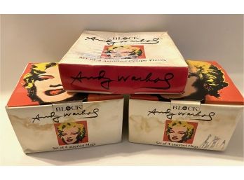 Andy Warhol Marilyn Monroe Block China: Eight Mugs & Four Plates, 1998, New In Box