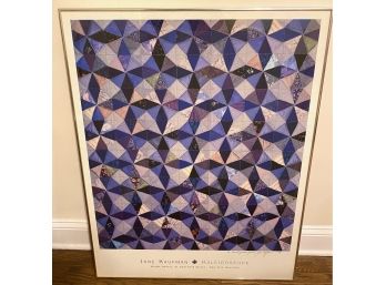 Jane Kaufman 'Kaleidoscope Quilt'  Framed Wright Gallery Exhibiton Poster