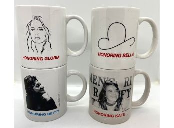 Four Mugs Honoring Famous Feminists From The Veteran Feminists Of America