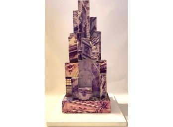 Handmade Skyscraper Photograph Collage Sculpture