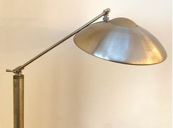 Chrome Floor Lamp With Adjustable Swivel Head