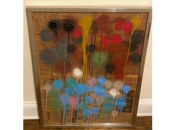 Doug Ohlson Original Mixed Media Painting, 1960s