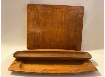 Wood Cutting Board, Serving Tray & Teak Serving Long Tray From Thailand