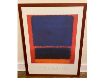 Mark Rothko Framed Poster 'Blue, Orange, Red' 1961