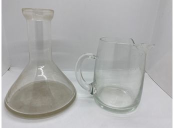 VIntage Glass Pitcher & Decanter