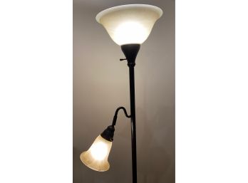 Floor Lamp With Double Frosted Glass Shades