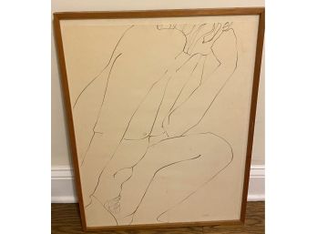 Margery Bihari AKA Leya Evelyn Original Drawing, Framed & Signed, 1973