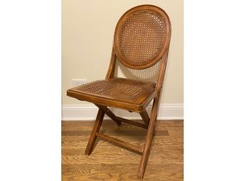 Vintage Caned Folding Chair