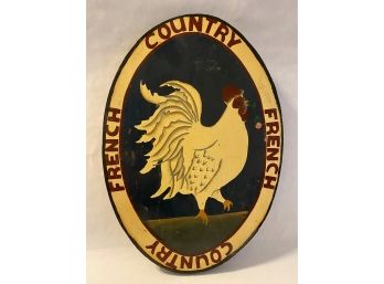 Vintage French Country Rooster Plaque