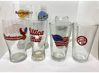 Ten Beer Glass: Hard Rock Cafe, Blue Moon, Budwieser & More