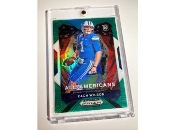 Zach Wilson RC 2021 Panini Prizm Draft Picks 'All Americans' Green Parallel